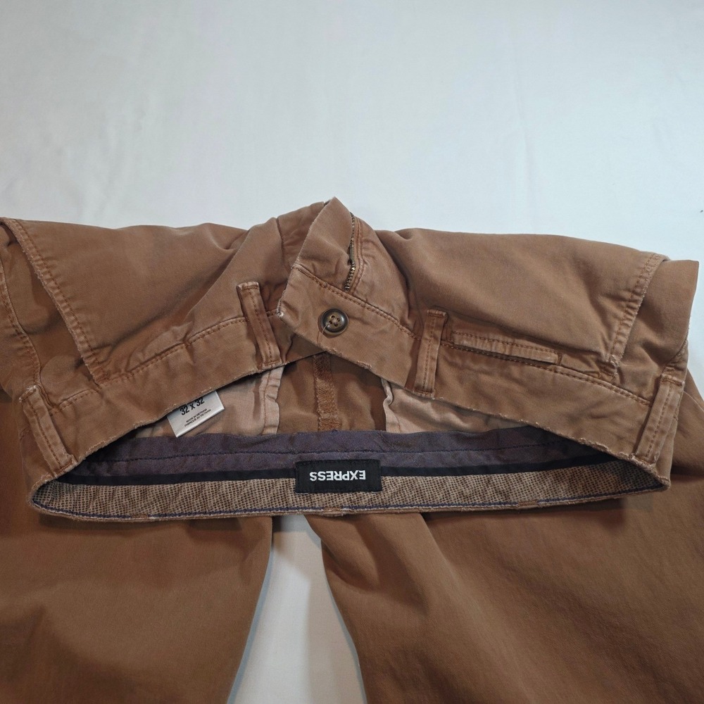 Express Vintage Brown Slacks Pants 32x32 - Picture 4 of 4